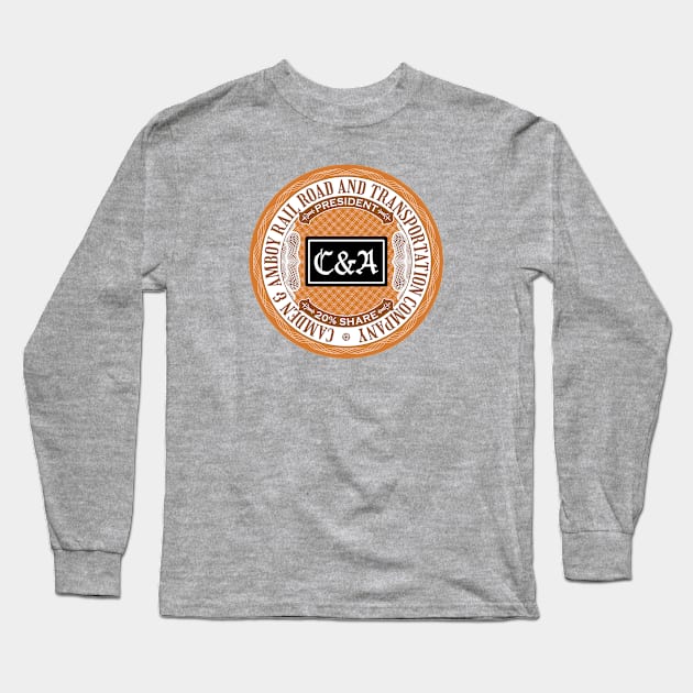 Camden and Amboy Railroad (18XX Style) Long Sleeve T-Shirt by Railroad 18XX Designs